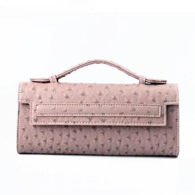 Borsa Lunga a Pochette con Fantasia di Struzzo in Ecopelle PU Borsa da Festa Tote Borse di Alta Qualità Firmate Borsa Trendy