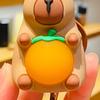 Glowing Capybara Keychain Soft PVC Animal Designs Capybara Hugging Orange Keyring Easy Carry Cute Keyring Accessory