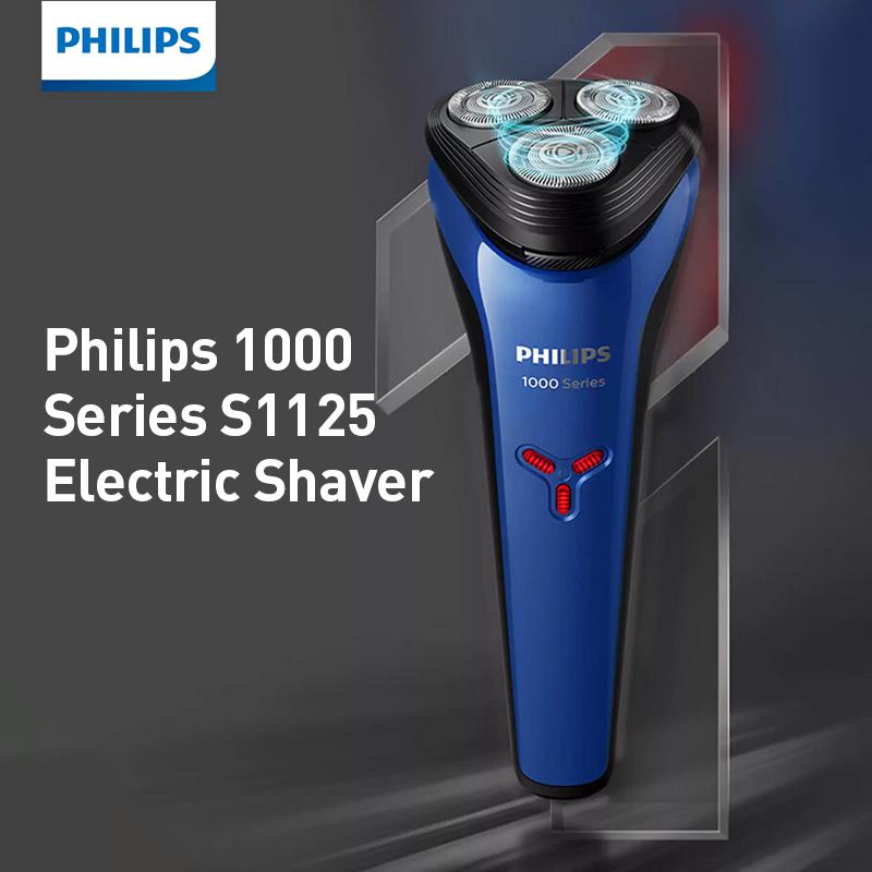 Philips Electric Shaver Mini Whirlwind Upgraded Imported 3 Blade Full Body Waterproof and Clean Shaver S1125 [1 Hour Fast Charging]