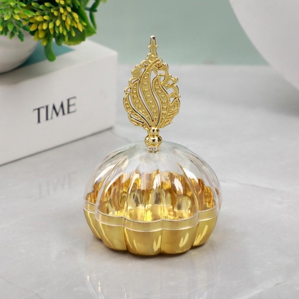 6pcs Golden Storage Containers Plastic Small Cases Unique Candy Box  Wedding Ceremony