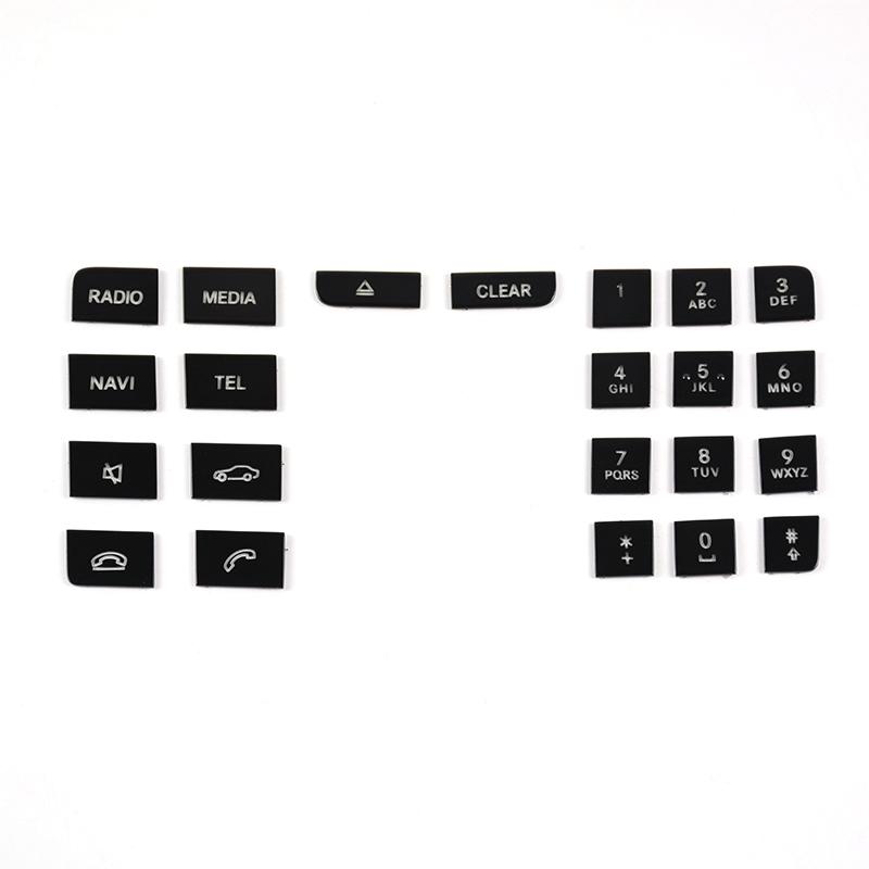 For Mercedes Benz CLS W218 GLA X156 2014-2016 Car Central Control Multimedia CD Button Cover Black Stickers Interior Accessories