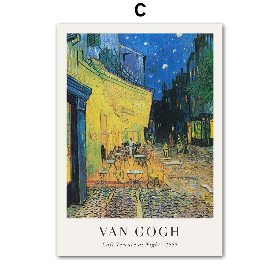 Vincent Van Gogh Writings Prints and Posters Great Work The Starry Night Canvas Painting Decorations for Living Room Wall Art