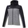 Mizuno Stretch Sweat Training Size Size 120 Kids' Full-Zip Hoodie, Wear, 32JCA952, Black/Ombre Blue-Gray Heather,