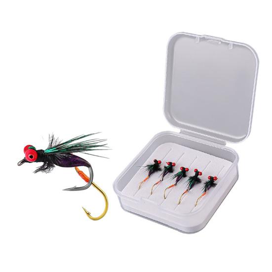 5Pcs Bionic Fishing Baits with Sharp Hook Compact Design Portable Rotatable Saltwater Freshwater Swimbaits Fly Fishing Lures