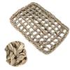 Rabbit Activity Mat Woven Seagrass Protector Chew Toy Mat for Bunny Chinchilla Hamsters