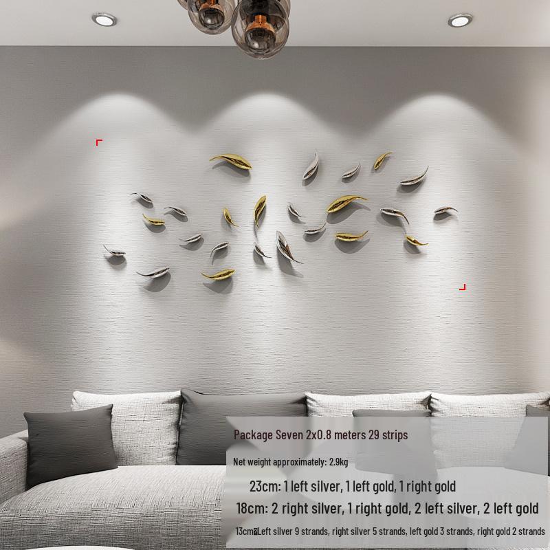 Electroplated Fish Resin Wall Hanging for Indoor Living Room