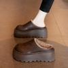 Hohe Schuhe, Hausschuhe, Neue Damen-Halbschuhe, Erhöhende Schuhe, Gepolsterte Baumwollschuhe