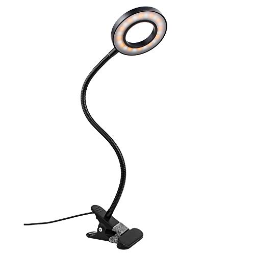 

Електрична підставка Semlos Clip Light 24 світлодіодів, 3 тони освітлення сходів, 10 рівнів диммера, 800 люмен, 8 Вт світлодіодне світло, обертання на 360°, лампа для читання, безпечна для очей, з пам яттю форми