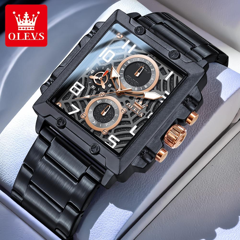 OLEVS Brand Watch Student Multi Functional Steel Strip Quartz Watch Night Light Men's Watch 2958