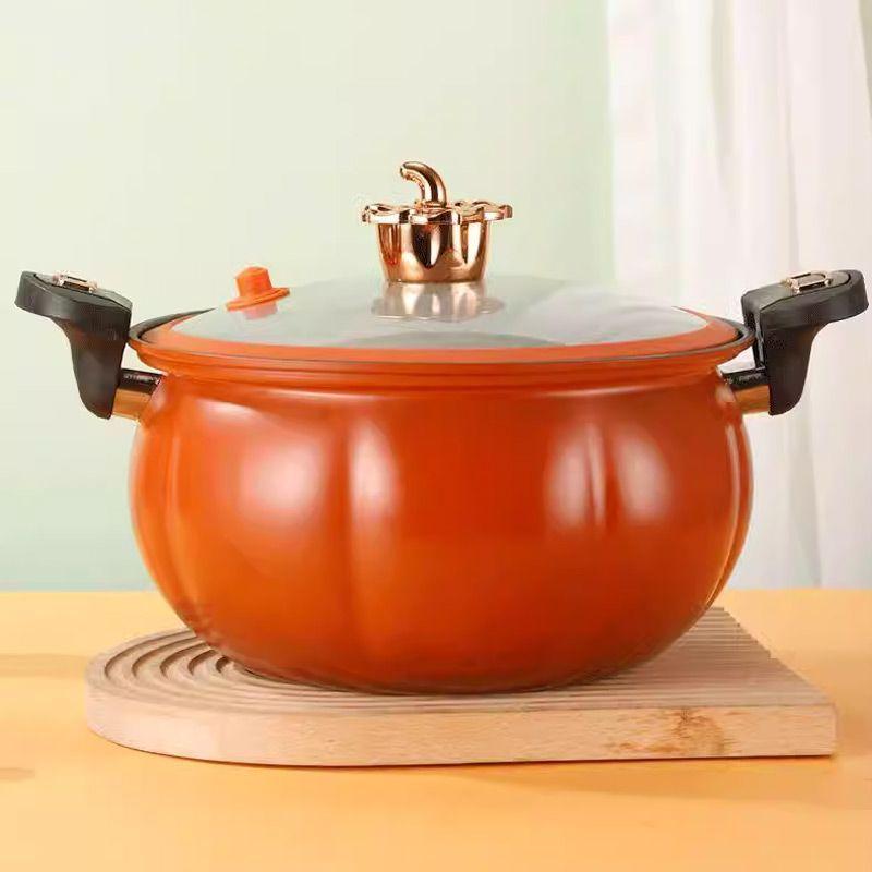 8L 5L Orange Pumpkin Micro Pressure Pot New Home Type Soup Pot Multifunctional Non Stick Pot Gas Stove Universal Soup Pot