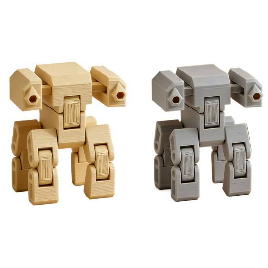3D Printed Transforming Robot Toy Multi-Joint Movable Robot Fidget Toy Stress Relief Robot