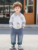 Boys' 2026 Korean Style Two-Piece Set: Spring & Autumn Hoodie Outfit