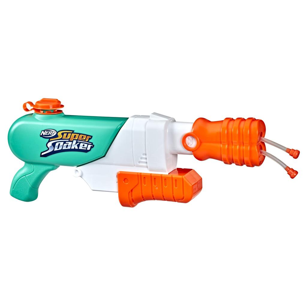 Hasbro Nerf Super Soaker Hydro Frenzy Water Blaster, 709mL Tank Capacity, Wild Style, 3 Spray Modes, Adjustable Nozzle, 2 Launch Tubes, Fun for Kids