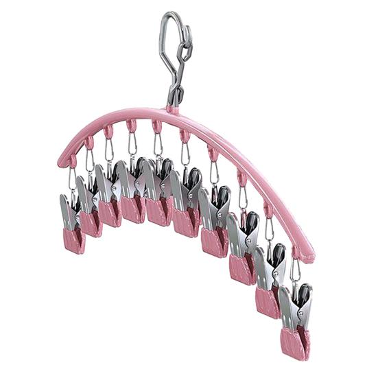 Sock Saving Drying Hanger Waterproof Space Stainless Steel Laundry Rack Peg Hanger with 10