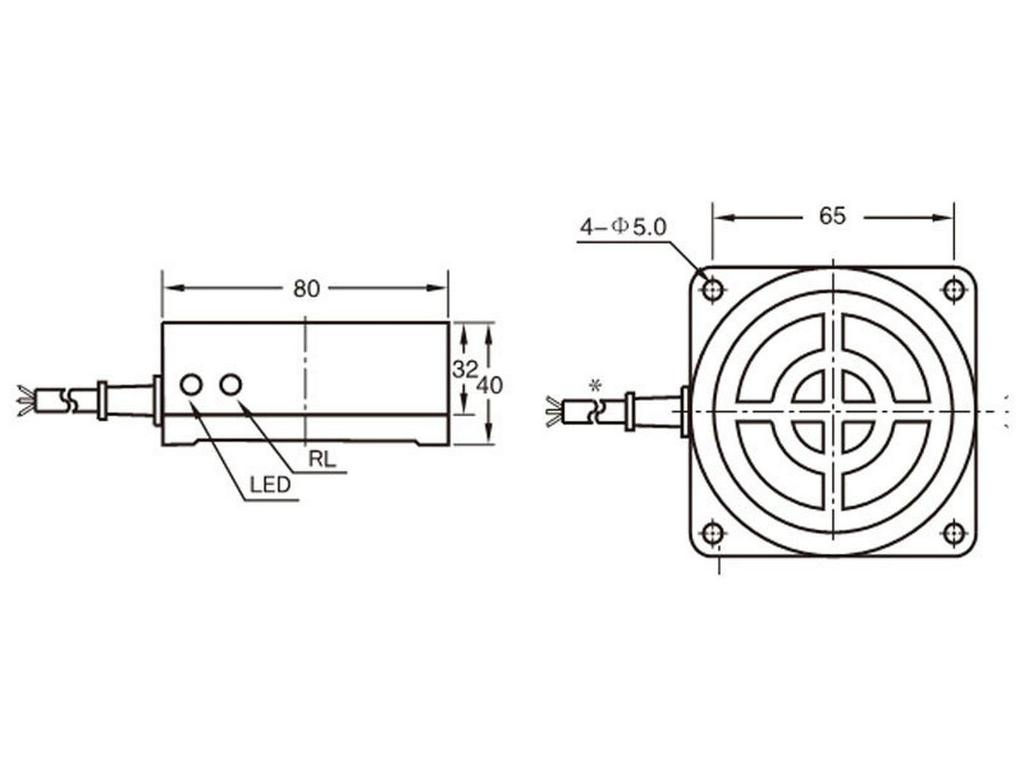 Hogong E80-D40 Inductive Proximity Sensor 40mm M80