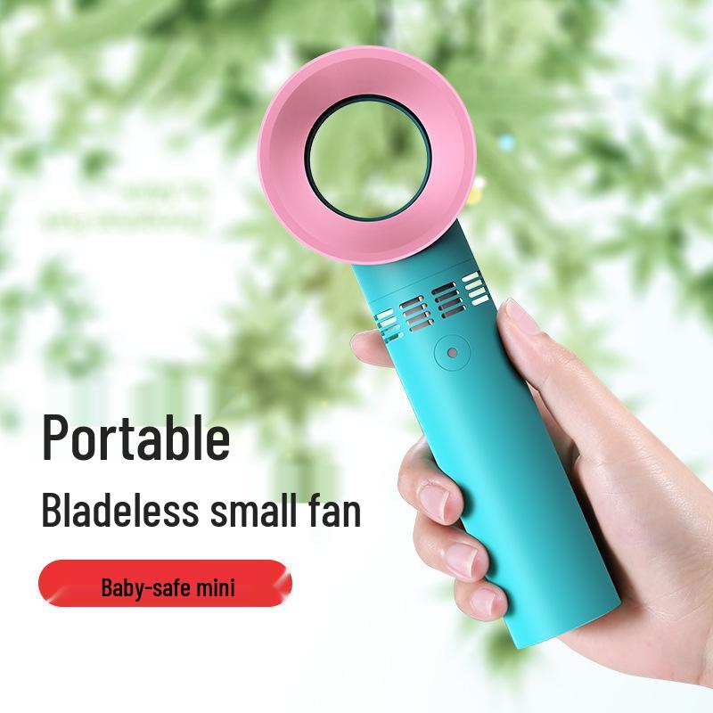 Portable Bladeless Handheld Fan and Hair Dryer with LOGO - Ideal Gift