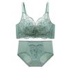 Temperature-changing lace gathering, no steel ring showing large upper support, anti-sagging adjustment type breast bra