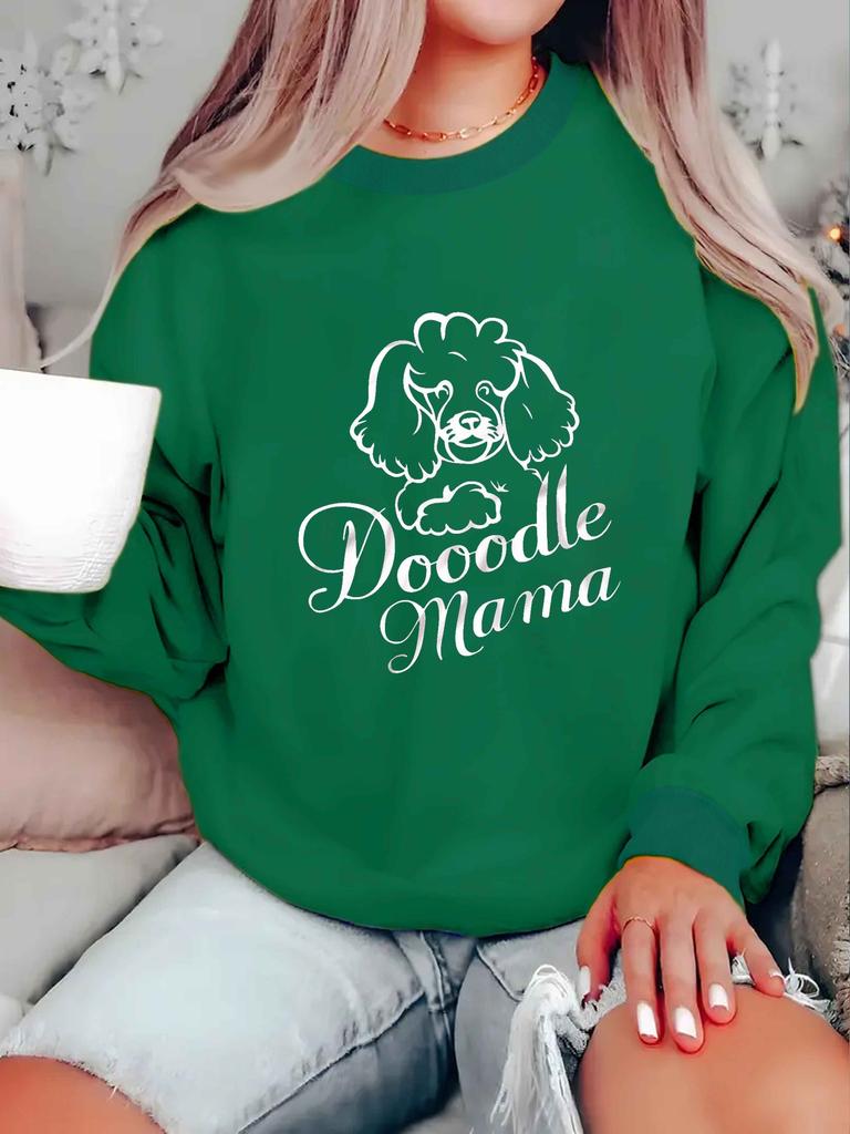 Dog doodle mama women's sweatshirts