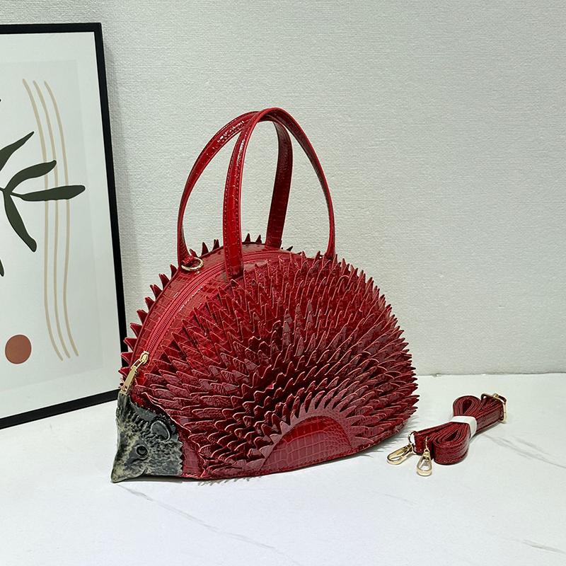 Hochwertige Igel Handtasche Damen Luxus Unregelmäßige Umhängetasche Einzigartig Kreativ Tierförmige Crossbody Tasche Klassische Party Tasche