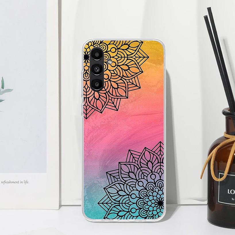 Totem Mandala Colorful Flower Phone Case For Samsung Galaxy A15 A25 A35 A55 A14 A24 A34 A54 A13 A23 A33 A53 A12 A22 A32 A52 A05S