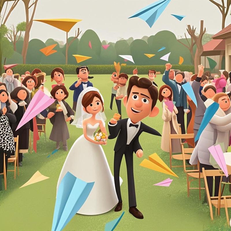 

Colorful Origami Paper Airplanes for Weddings and Events
