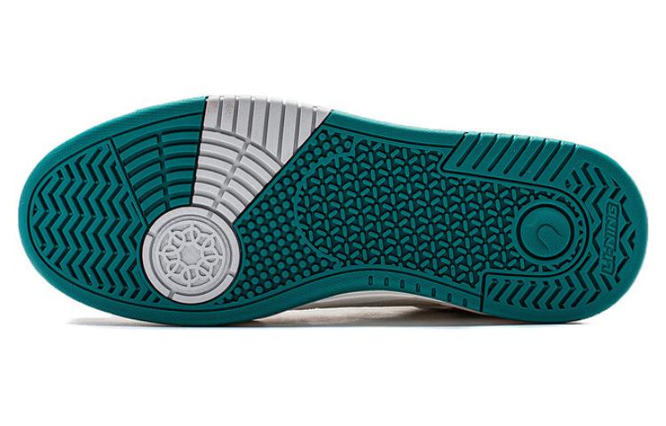 Li Ning Jiangyue Slip Resistant, Abrasion Resistant, Lightweight Low Top Skateboard Shoes Women's White Green AGCT294-2