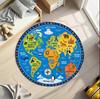 Space Solar System Planet Galaxy Print Circle Rug,living Room,study,entryway Indoor Decor Washable Rug Souvenir