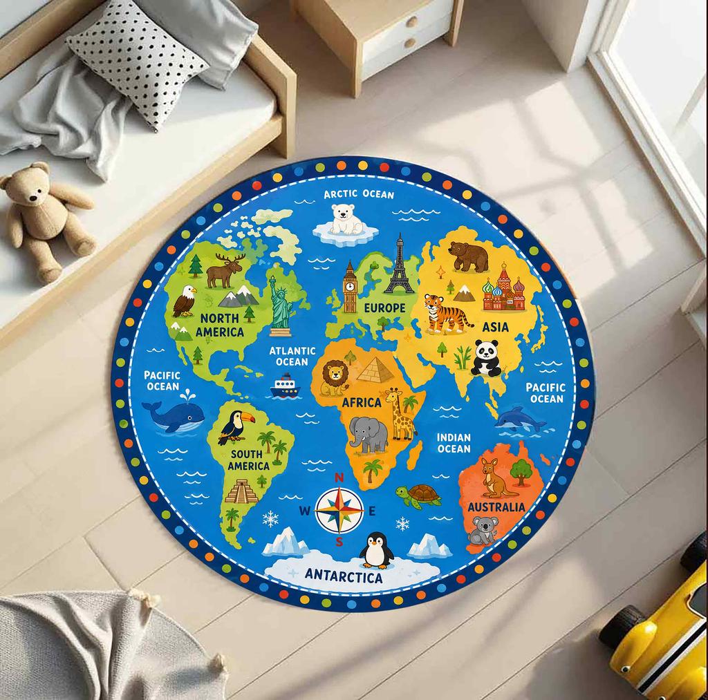 Space Solar System Planet Galaxy Print Circle Rug,living Room,study,entryway Indoor Decor Washable Rug Souvenir