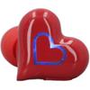 Earbuds, Heart Shaped Cordless Earbuds HiFi Stereo Sound Cute, Stereo Sound Built in Mic 5.3 Cordless Headphones (Red)