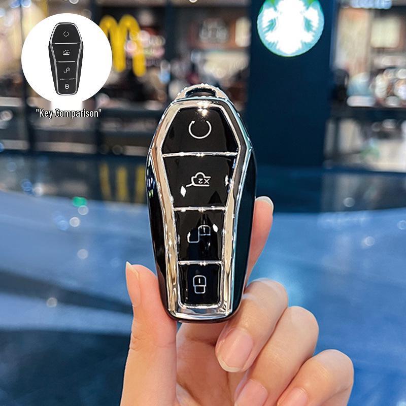 Etui na kluczyk BYD: Kompatybilny z Dolphin, Seagull, Song Plus, Qin DMI, Han EV, Tang, Seal, 06, Yuan Pro - Pokrowiec na brelok