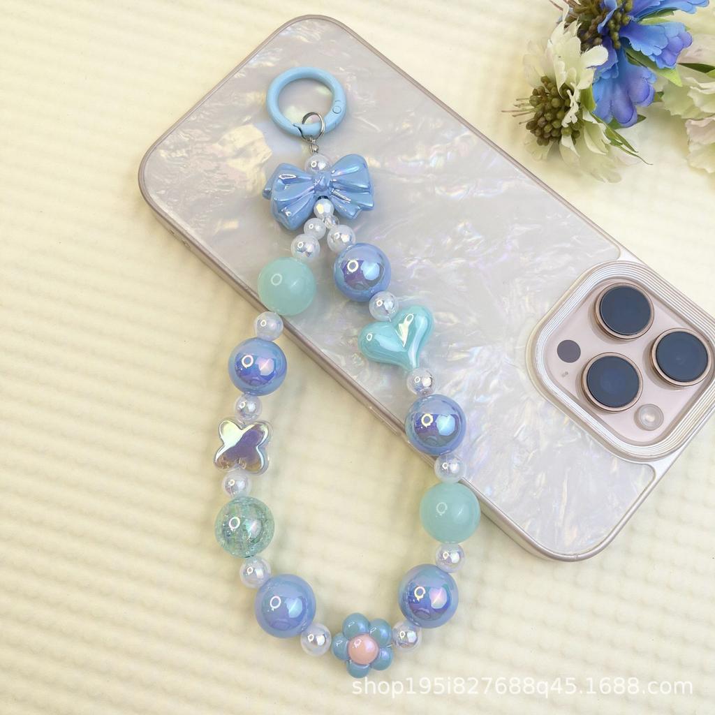 Flocking Wizard Cute Grain Mobile Phone Chain Keychain Bag Doll Pendant Accessories