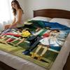 Throw High-Density Short Plush Blanket For Sofa Nap Air-Conditioned Room Soft Skin-Friendly CLANNAD