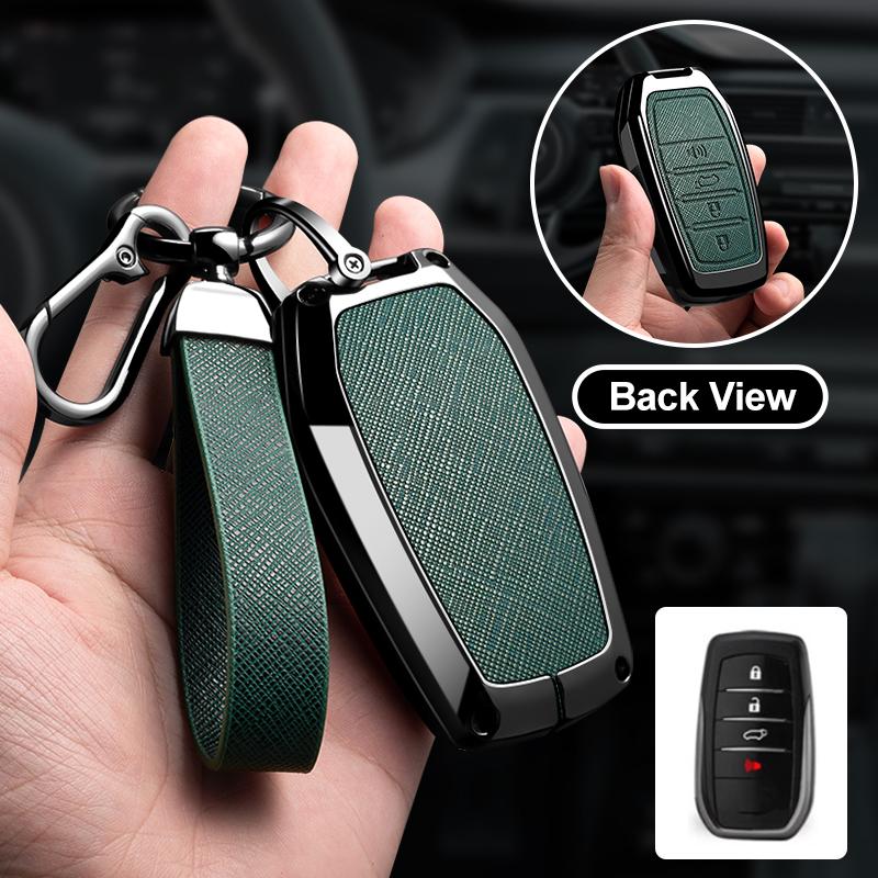 Zinc Alloy Car Key Case Cover For Toyota CHR Hilux Fortuner Land Cruiser 200 Camry Corolla Crown RAV4 Highland Accessories