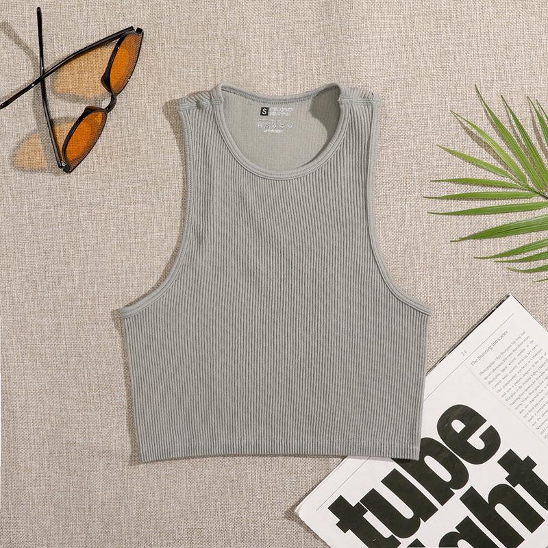 Ribbed Quick-Dry Yoga & Running Sports Bra - Skin-Friendly Nude Finish