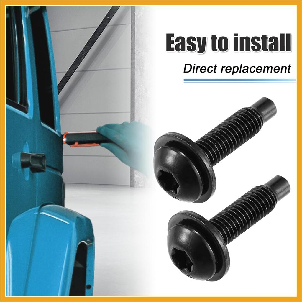 8pcs Hard Top Torx Screws Bolts for Jeep Wrangler JK 2007-2018 Extra Long Automotive Replacement Bolts Stainless Steel Black Replacement