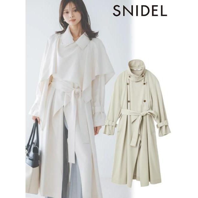 (30% OFF & 300 yen OFF for a limited time) snidel / Snidel Sustaina Stole Gloss Trench 26 Spring/Summer SWFC261056