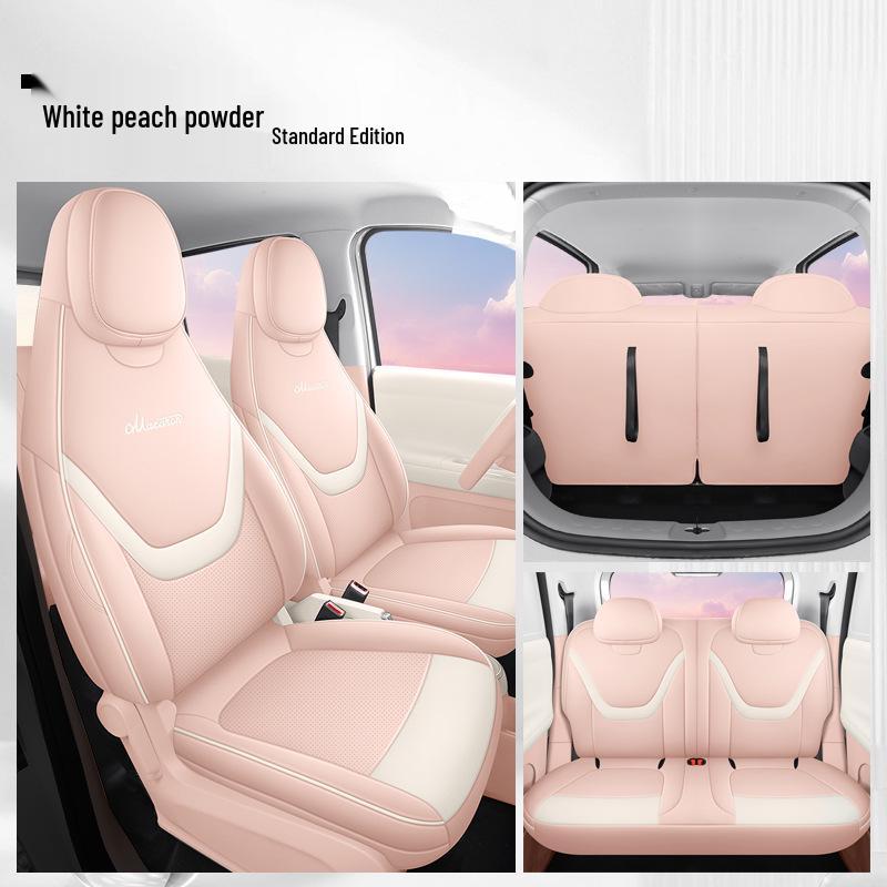 26 Model Wuling Hongguang Mini EV Seat Covers - Macaron Edition, All-Season Cushions