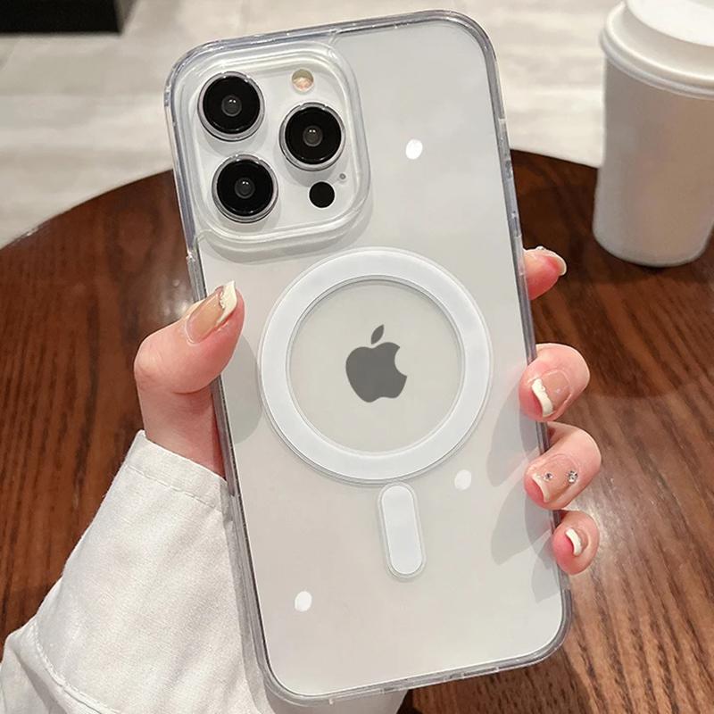 

Оригинальный магнитный беспроводной зарядный прозрачный чехол для iPhone 15 14 13 12 11 Pro Max Plus для Magsafe ударопрочный акриловый чехол For iPhone 11 ProMax