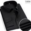 Men's Blue & White Striped Long-Sleeve Shirt - Spring/Summer Professional & Trendy Business Casual Wear