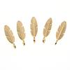 20pcs 6x21mm  Feather leaf Charms for Jewelry Making pendant ,Vintage Tibetan Silver kC Gold,DIY Handmade Jewelry Findings