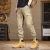 Spring New Loose Straight Overalls Men's Spring and Autumn Tied Feet Casual Sports Pants Wear-resistant Outdoor Trousers