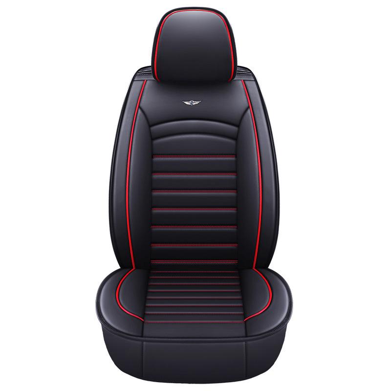 H8 Leather & Ice Silk Universal Car Seat Cover: Cartoon Design for All Seasons