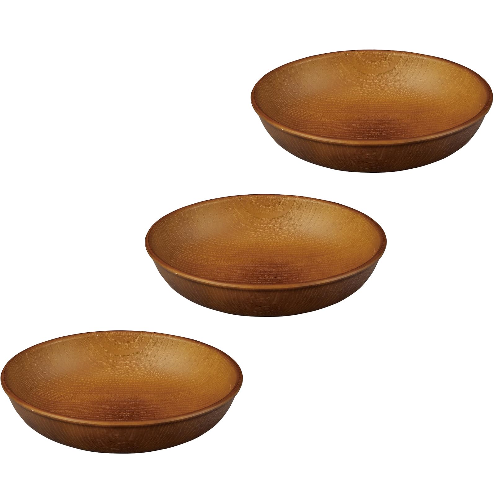 

Set of 3 Showa NHhome Round Small 15cm Made in Microwave and Dishwasher Ideal for Outdoor BBQs Plates, (CC), Diameter, Resin, Japan, Safe, (Brown)