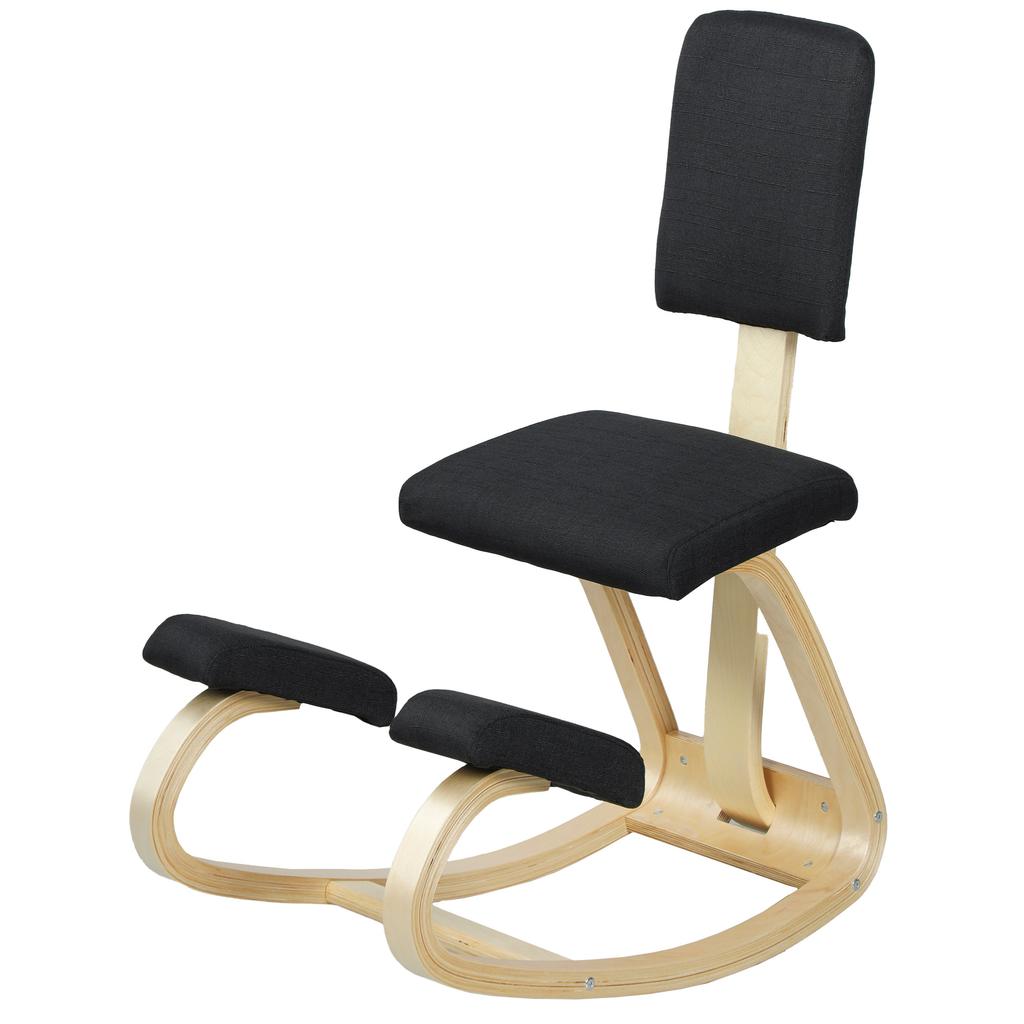 Ergonomic Knee Chair, Kneeling Stool Health Chair for Home, Office, Meditation Black