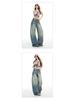 Women's American Washed Retro Wide-Leg Jeans - 2026 Spring High-Waisted Flattering Fit.