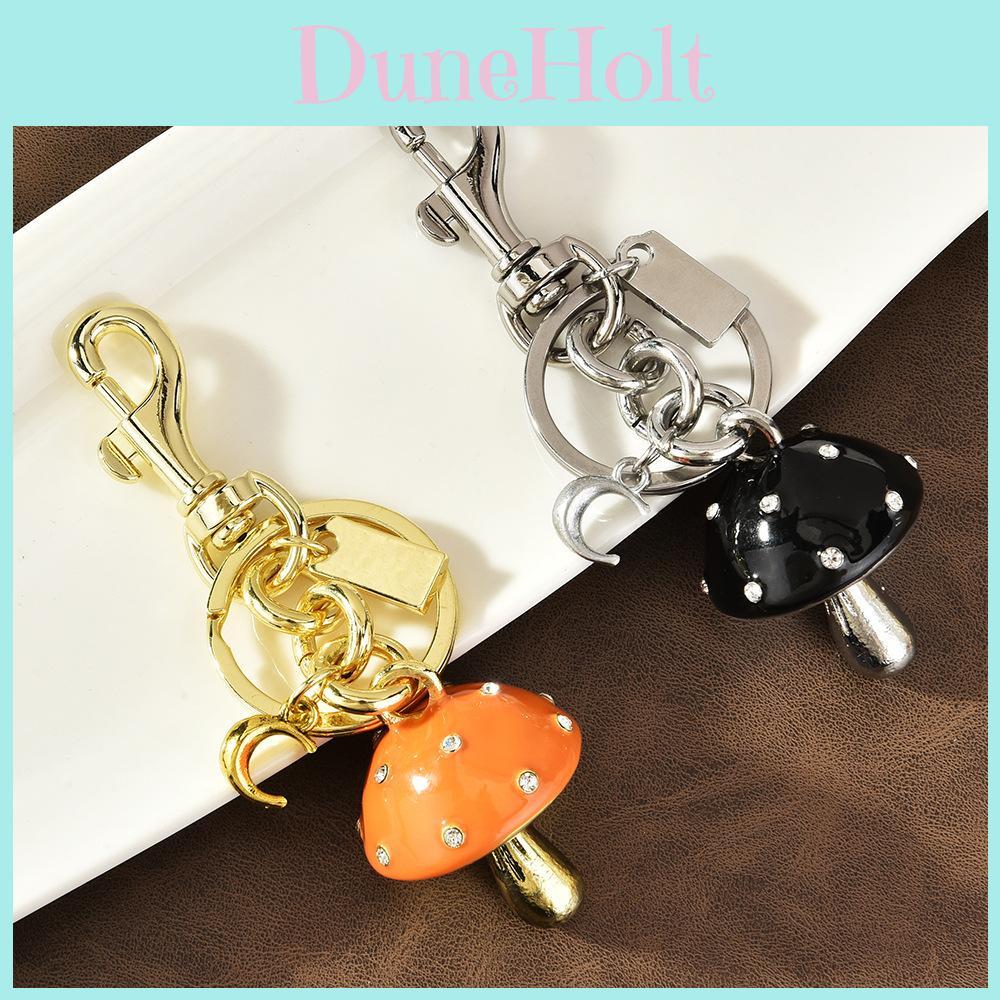 Mushroom Keychain Bag Charm With Metal Electroplating For Summer Fashion Accessory