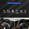 Car Steering Wheel Cover Hand-Stitched Soft Black Genuine Leather Suede For BMW F20 F21 F22 F23 F30 F31 F34 F32 F33 F36