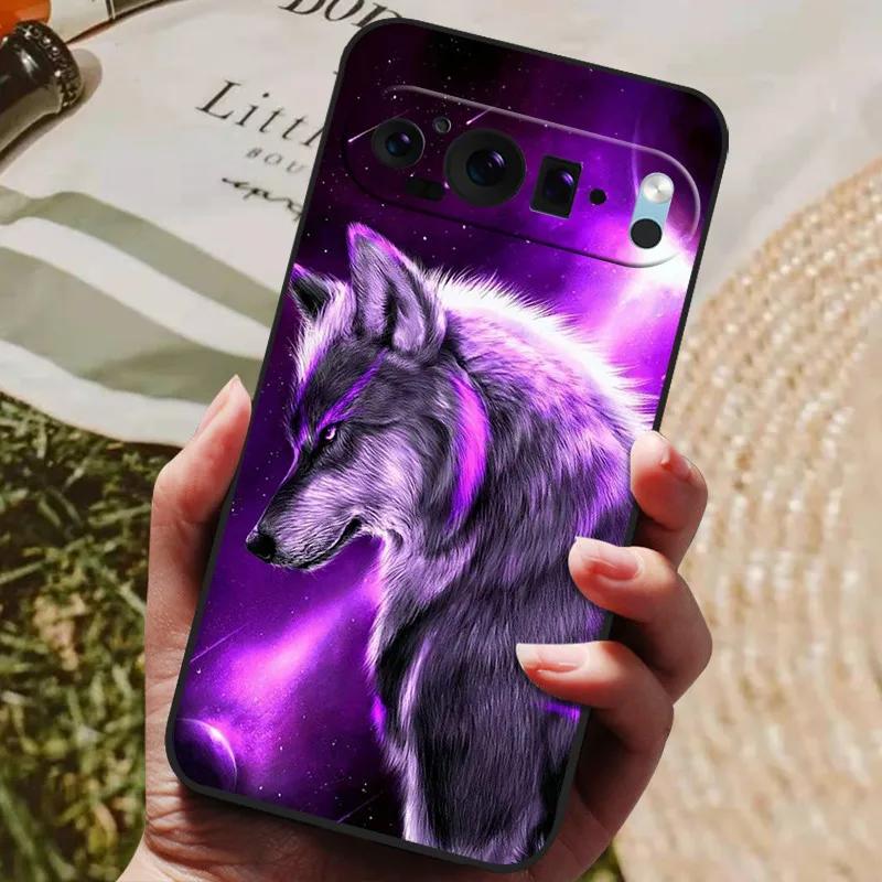 For Google Pixel 9 Pro XL Case Cool Painted Silicone TPU Soft Cover for Googe Pixel 9 9 Pro 8A Cases Black Protective Shells