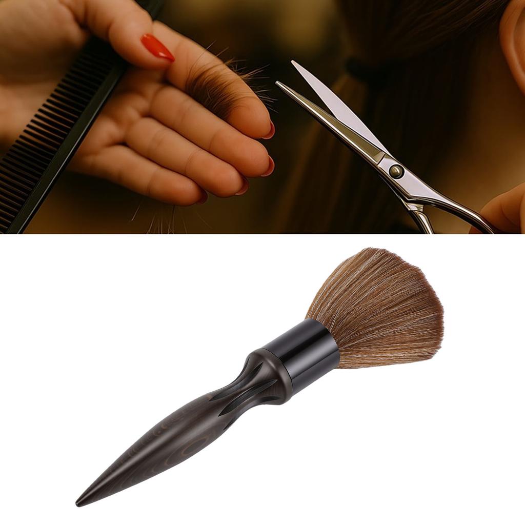 Neck Duster Brush Non Slip Wood Handle Soft Haircut Brush Barbershop Accessories for Hairstylist