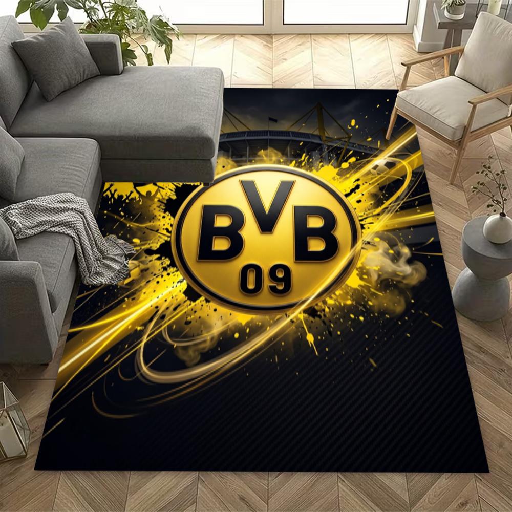 Bvb Borussia Dortmund Football Club Floor Mat Design For Dining Room Balcony Playrooms Kitchen Antislip Rug Anime Office Decor Perfect Gift For Womenm